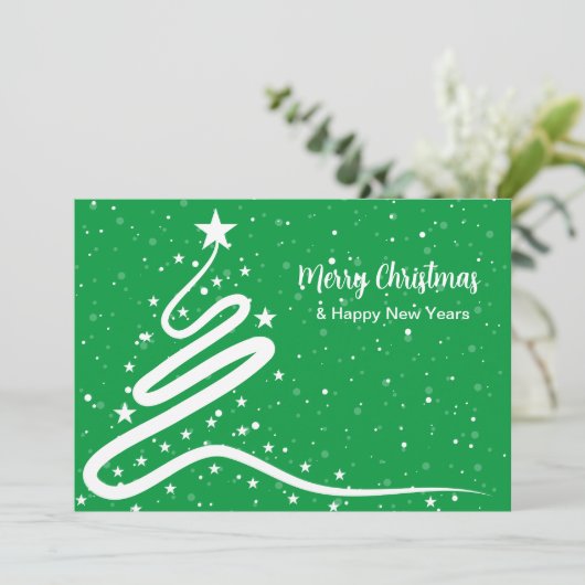 Kerstboom en uitnodiging tot herroeping (Staand voorkant)