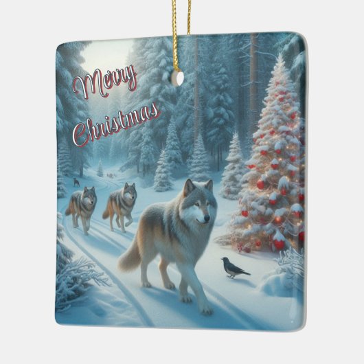 Kerstboom en wolven in het Ornament (Links)