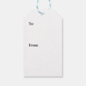 kerstboom en zonnige roze cadeaulabel (Achterkant)