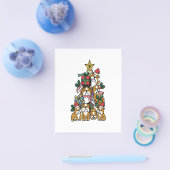 Kerstboom Engelse Bulldog Dog Long Slaper Flyer (Enkel)