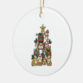 Kerstboom Engelse Bulldog Dog Long Slaper Keramisch Ornament (Links)
