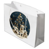 Kerstboom Engelse Bulldog Puppies Groot Cadeauzakje (Achterkant Gekanteld)