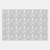 Kerstboom - Evergreen Tree - Pine Tree Grey Inpakpapier Vel (Voorkant 3)