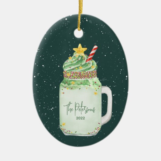 Kerstboom Extreme Milkshake Holiday Ceramic O Keramisch Ornament (Voorkant)