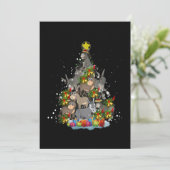 Kerstboom Ezel Grappige Ezel Liefhebber Cadeaus Xm Feestdagenkaart (Staand voorkant)