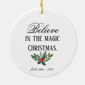 Kerstboom Fairy Ornament, gepersonaliseerd Keramisch Ornament (Achterkant)