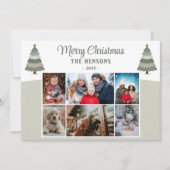 Kerstboom Familie 6 Fotocollage Feestdagenkaart (Voorkant)