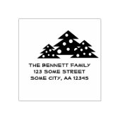 Kerstboom Familie Adres Rubberstempel (Afrduk)