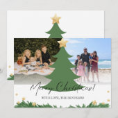 Kerstboom Familie Kerstkaart (Voorkant / Achterkant)
