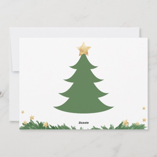 Kerstboom Familie Kerstkaart (Achterkant)