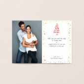 KERSTBOOM familiefoto moderne typografie Folie Kaarten (Binnen)