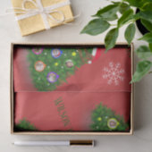 Kerstboom Familieleven Tissuepapier (Geschenk)