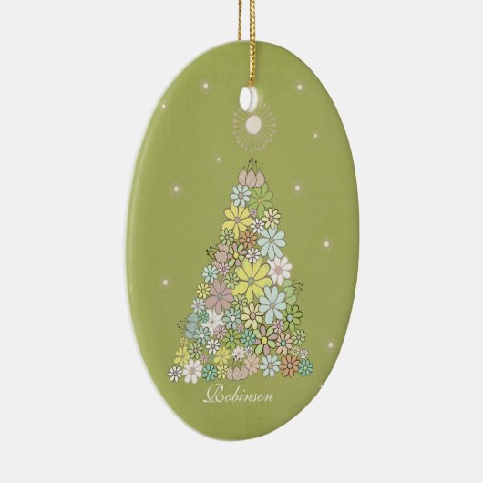 Kerstboom Familienaam Ornament Keepsake (Rechts)