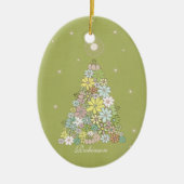 Kerstboom Familienaam Ornament Keepsake (Voorkant)