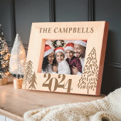 Kerstboom Familienaam Vakantie Keepsake Gegraveerde Lijstjes