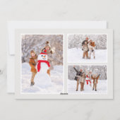 Kerstboom Faux Glitter 4 Foto Kerstmis Feestdagenkaart (Achterkant)