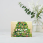 kerstboom Faux Gold Foil | Cadeaubon Kortingskaartje (Staand voorkant)