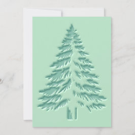 Kerstboom Faux Reliëf Vervuild Groen Feestdagenkaart