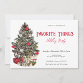 Kerstboom Favoriete Dingen Kaart (Voorkant)