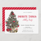 Kerstboom Favoriete Dingen Kaart (Voorkant / Achterkant)