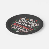 Kerstboom Favoriete Honkbalspeler van Sinterklaas Papieren Bordje (Gekanteld)