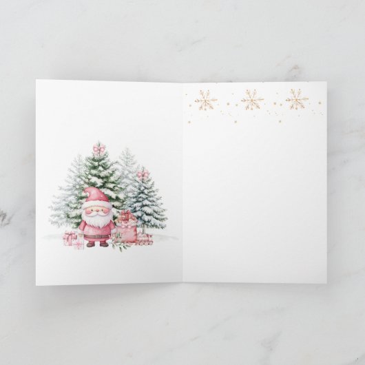 Kerstboom Fawn Baby's eerste kerst Kaart (Binnen)