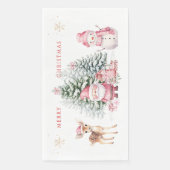 Kerstboom Fawn Santa Snowman Servet (Voorkant)