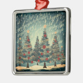 Kerstboom Feest Metalen Ornament (Links)