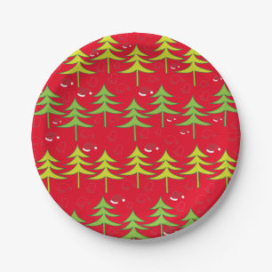 Kerstboom Feest Papieren Bordje