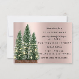 Kerstboom Feest Rozen Diner Kaart