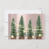 Kerstboom Feest Rozen Diner Kaart (Achterkant)