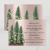 Kerstboom Feest Rozen Diner Kaart (Voorkant / Achterkant)