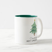 Kerstboom Feestdagen Aangepast Tweekleurige Koffiemok (Voorkant rechts)