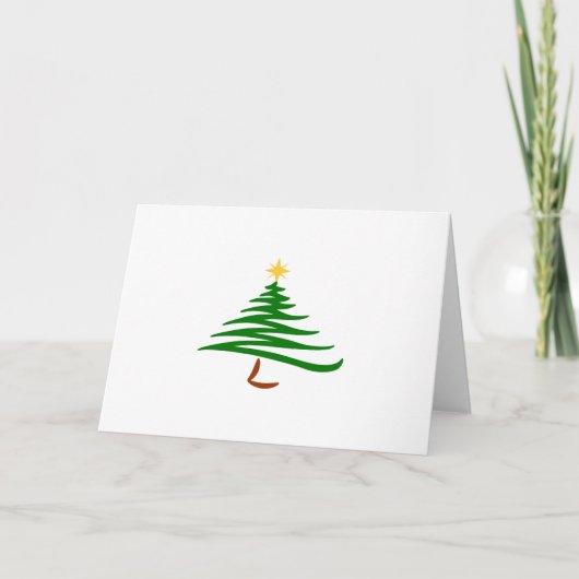 Kerstboom Feestdagen Kaart (Voorkant)