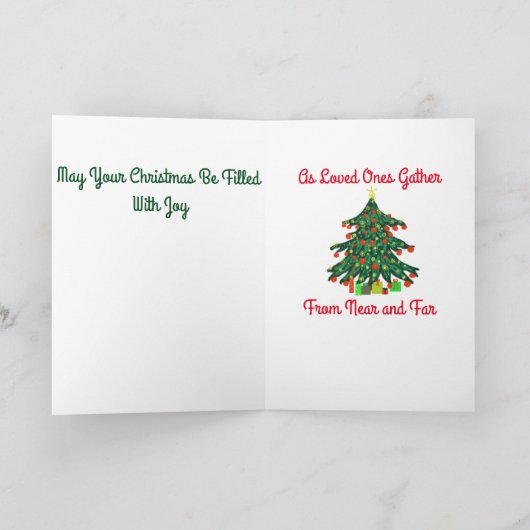 Kerstboom Feestdagen Kaart (Binnen)