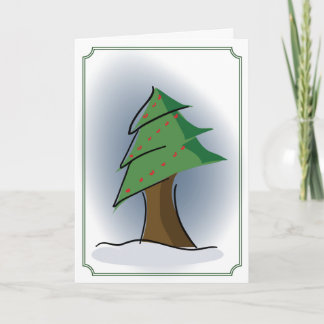 kerstboom feestdagen kaart
