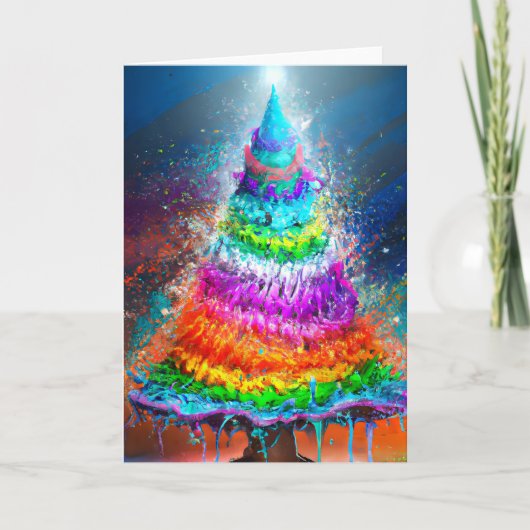 kerstboom feestdagen kaart (Voorkant)