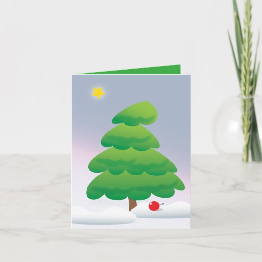 Kerstboom Feestdagen Kaart (Voorkant)