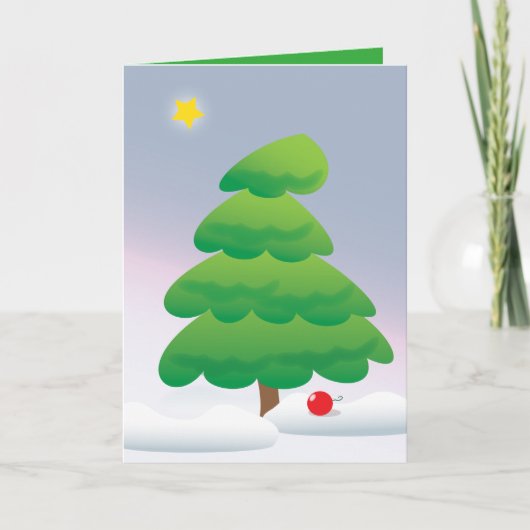 Kerstboom Feestdagen Kaart (Voorkant)