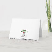 kerstboom feestdagen kaart (Achterkant)