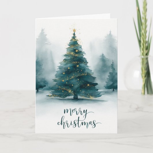 Kerstboom Feestdagen Kaart (Voorkant)