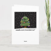 kerstboom feestdagen kaart (Achterkant)