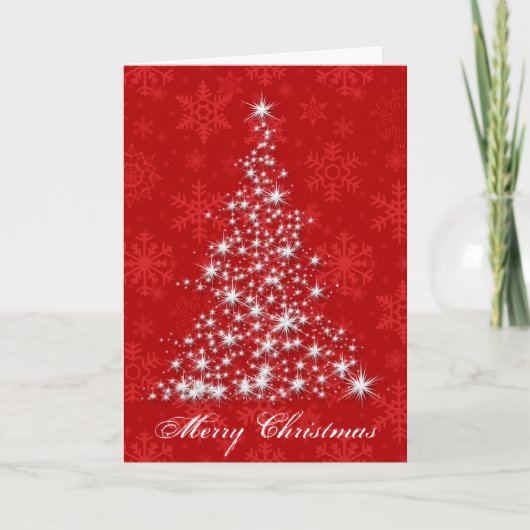kerstboom feestdagen kaart (Voorkant)