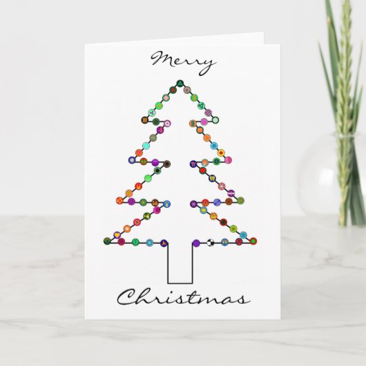 Kerstboom Feestdagen Kaart (Voorkant)