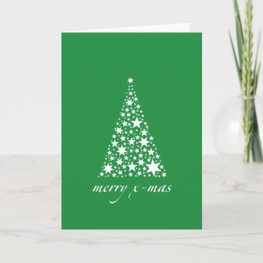 Kerstboom Feestdagen Kaart (Voorkant)
