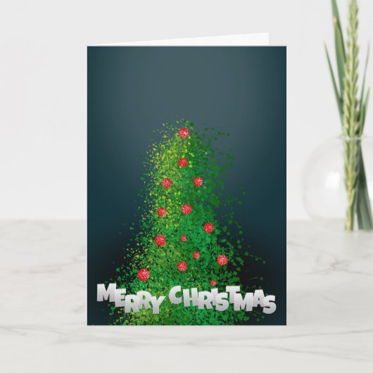 Kerstboom Feestdagen Kaart (Voorkant)