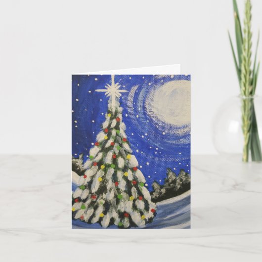 Kerstboom Feestdagen Kaart (Voorkant)