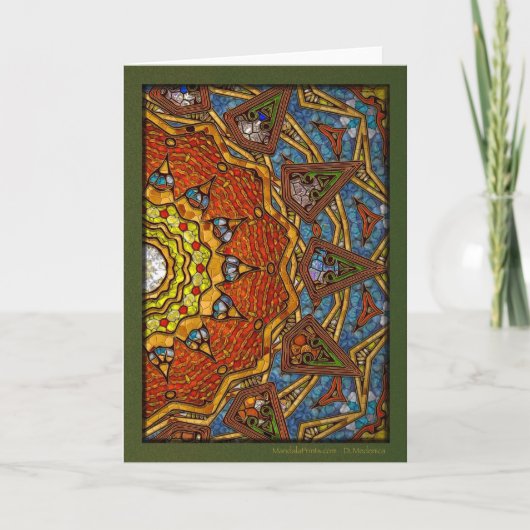 kerstboom feestdagen kaart (Voorkant)