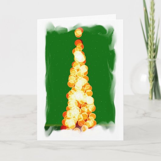 kerstboom feestdagen kaart (Voorkant)