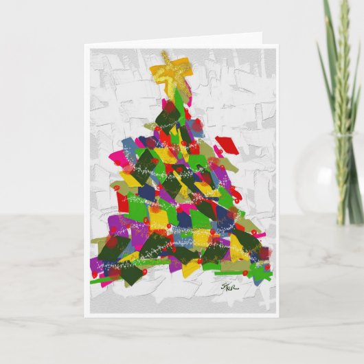Kerstboom Feestdagen Kaart (Voorkant)